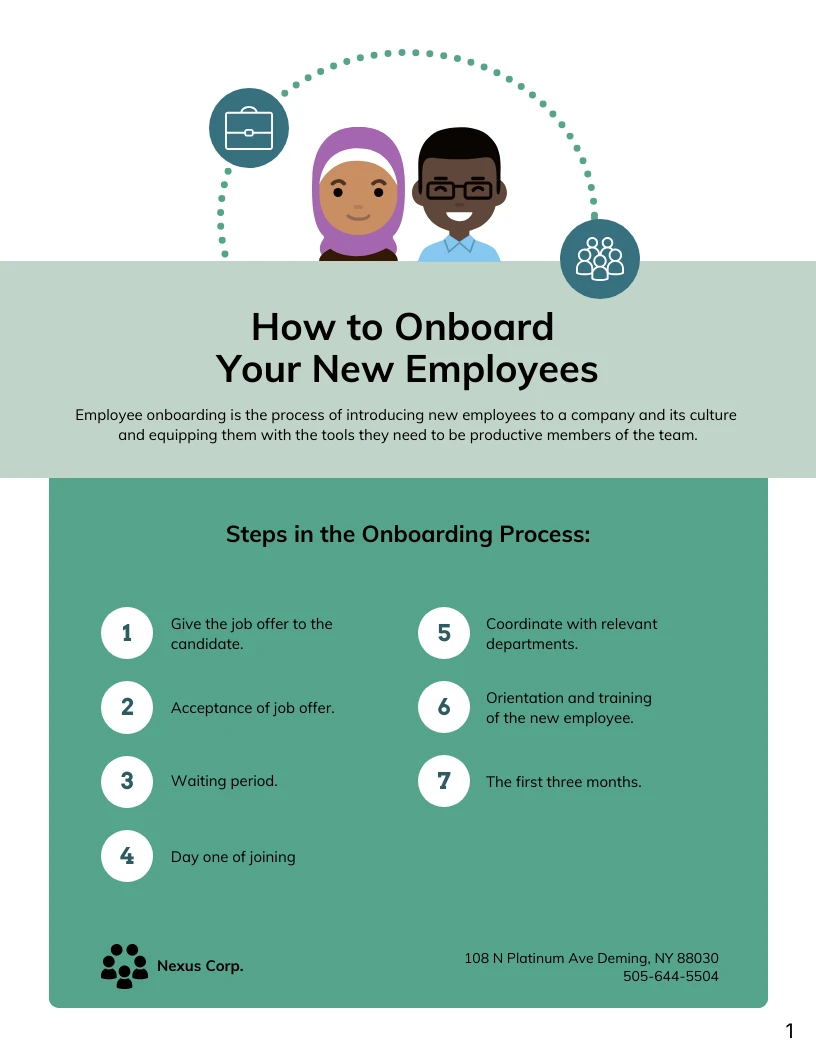 How To Onboard A New Employee Checklist Template Venngage