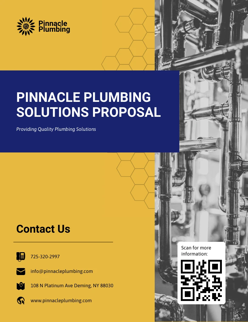 Plumbing Services Proposal Template Venngage