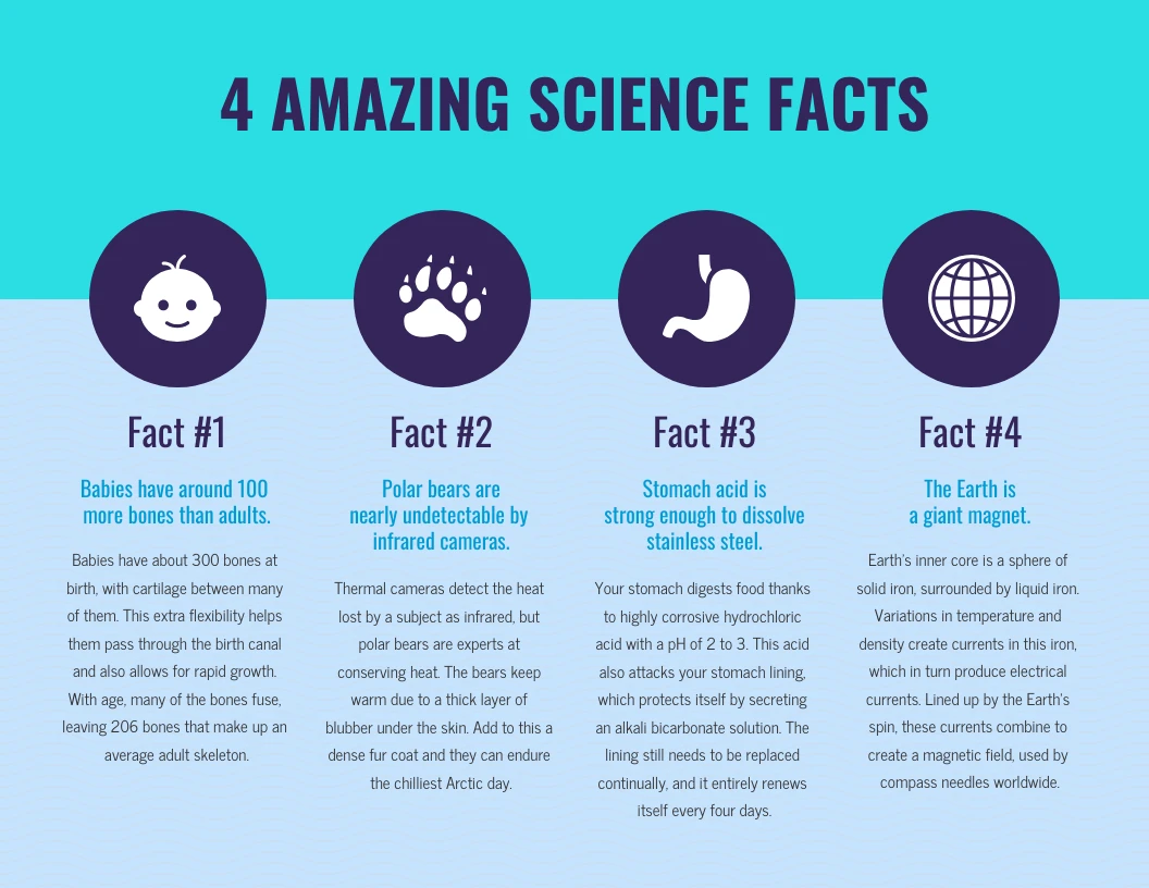 Science Facts List Infographic Template Venngage