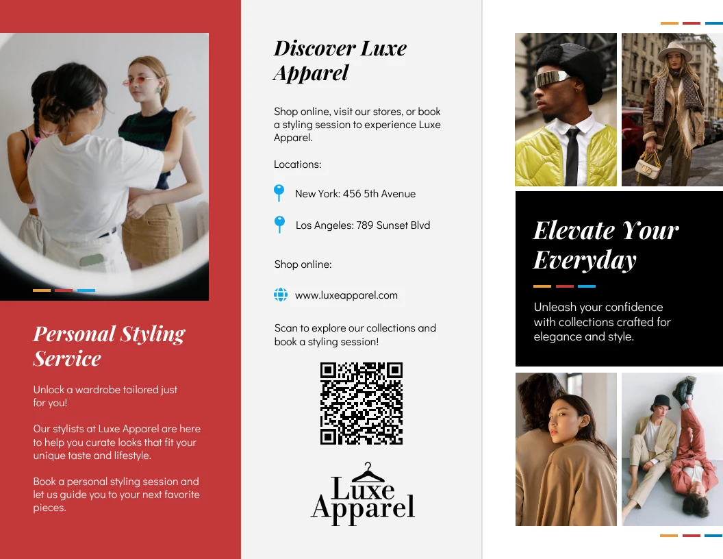 Fashion Product Tri Fold Brochure Template Venngage