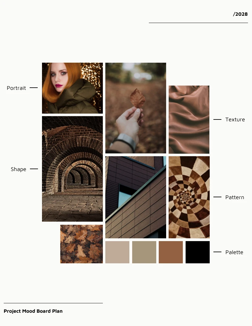 Elegant Brown And Beige Mood Boards Venngage