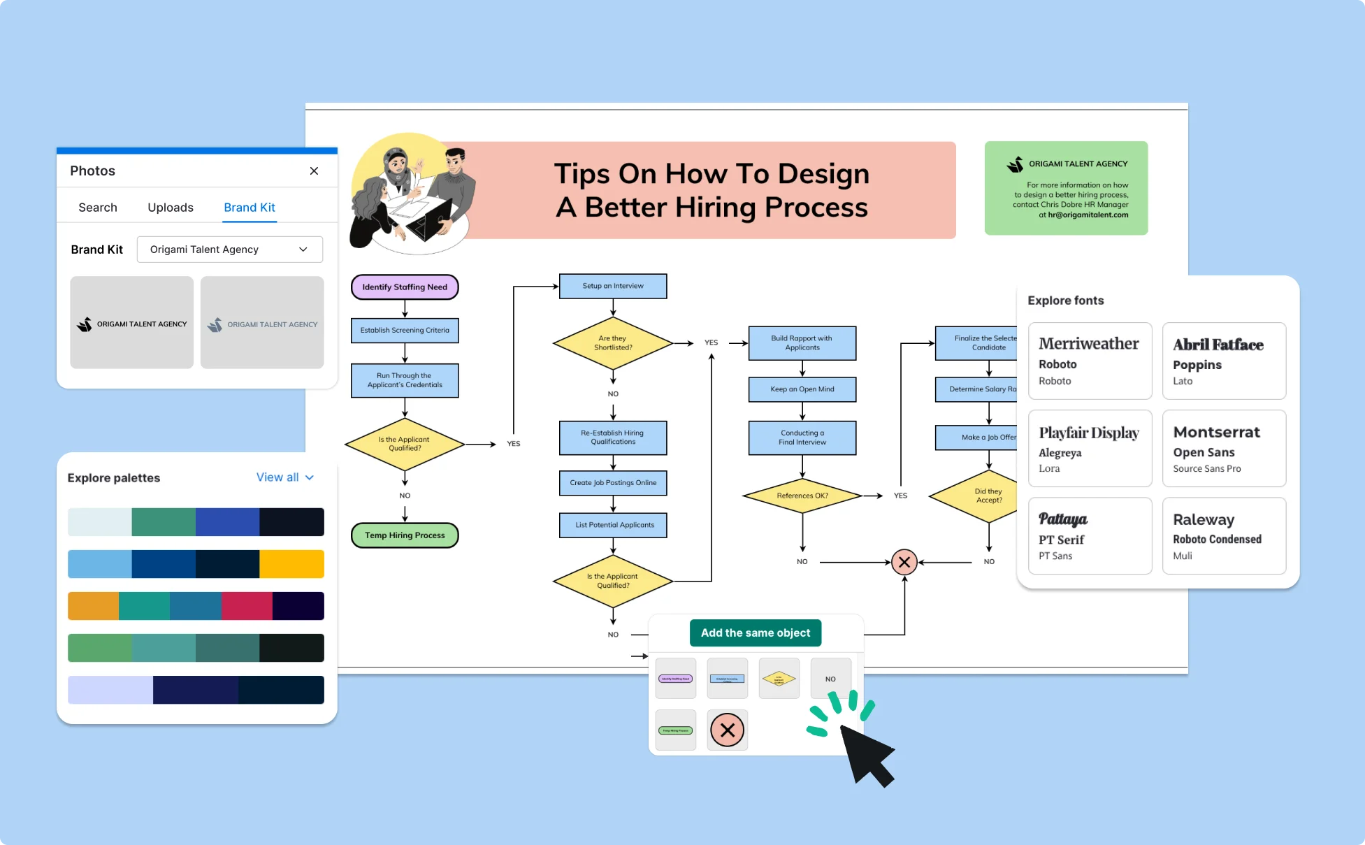 Brand kit in editor SVG