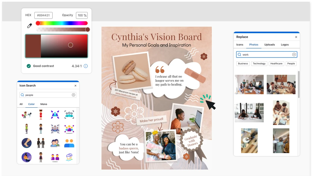 Create a Vision Board, Online class & kit, Gifts