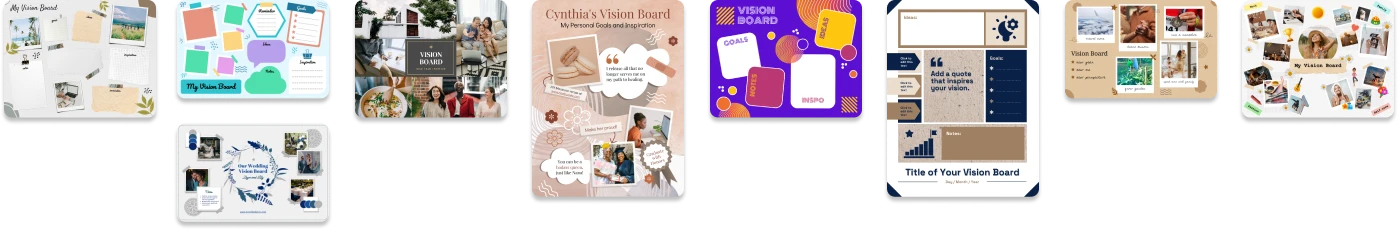 Simple Free Online Vision Board - Venngage