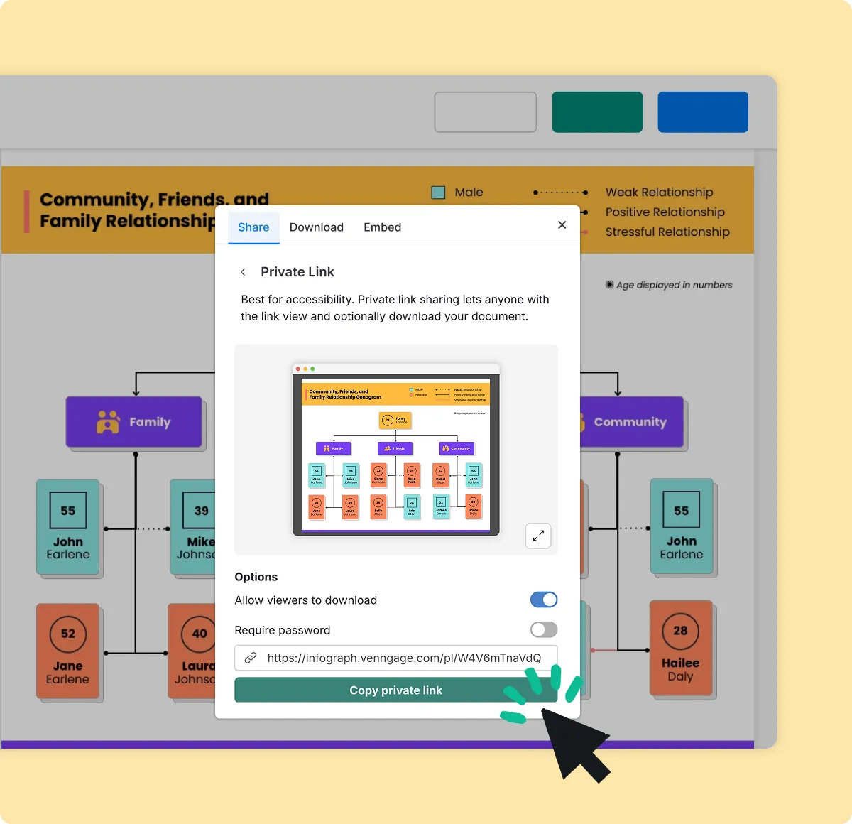 Share Genograms Seamlessly with Your Team or Family