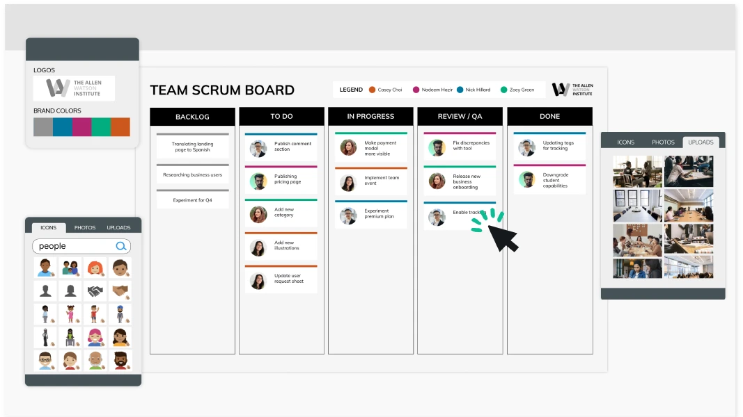 Herramienta Venngage Scrum Board