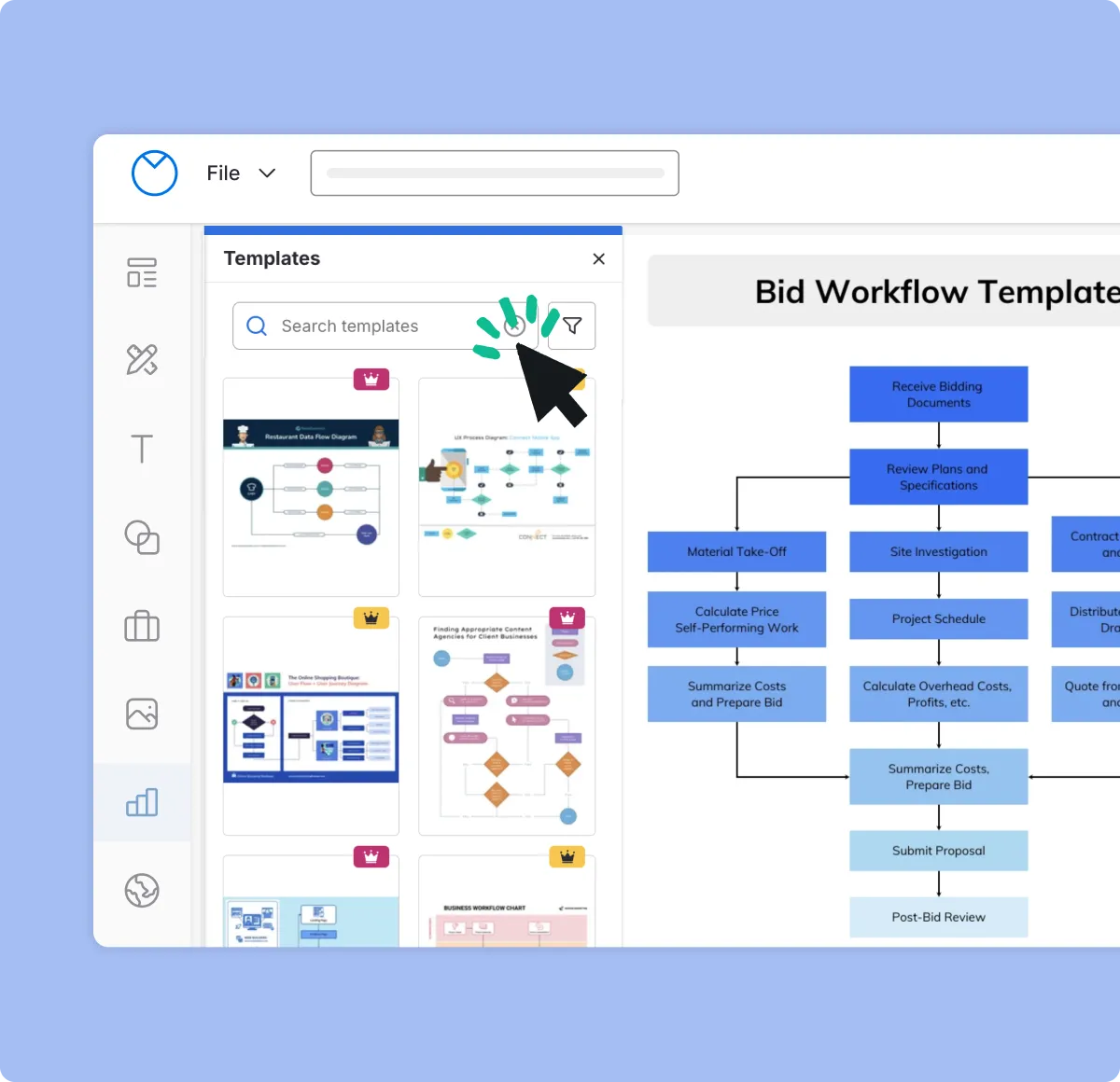 Ways to customize Venngage's flowchart templates 