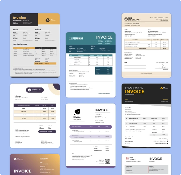 Customized invoices for all business types