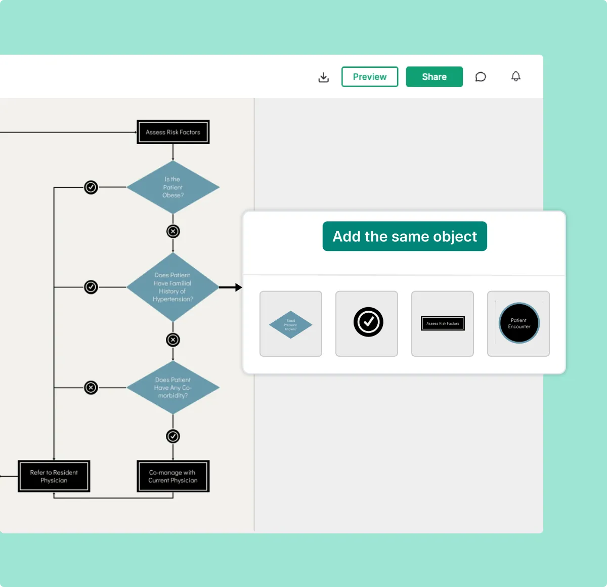 Make a flowchart in minutes with smart flowchart templates