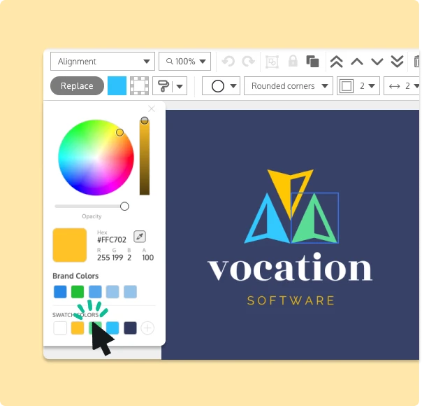 Start with a customizable logo template for your brand