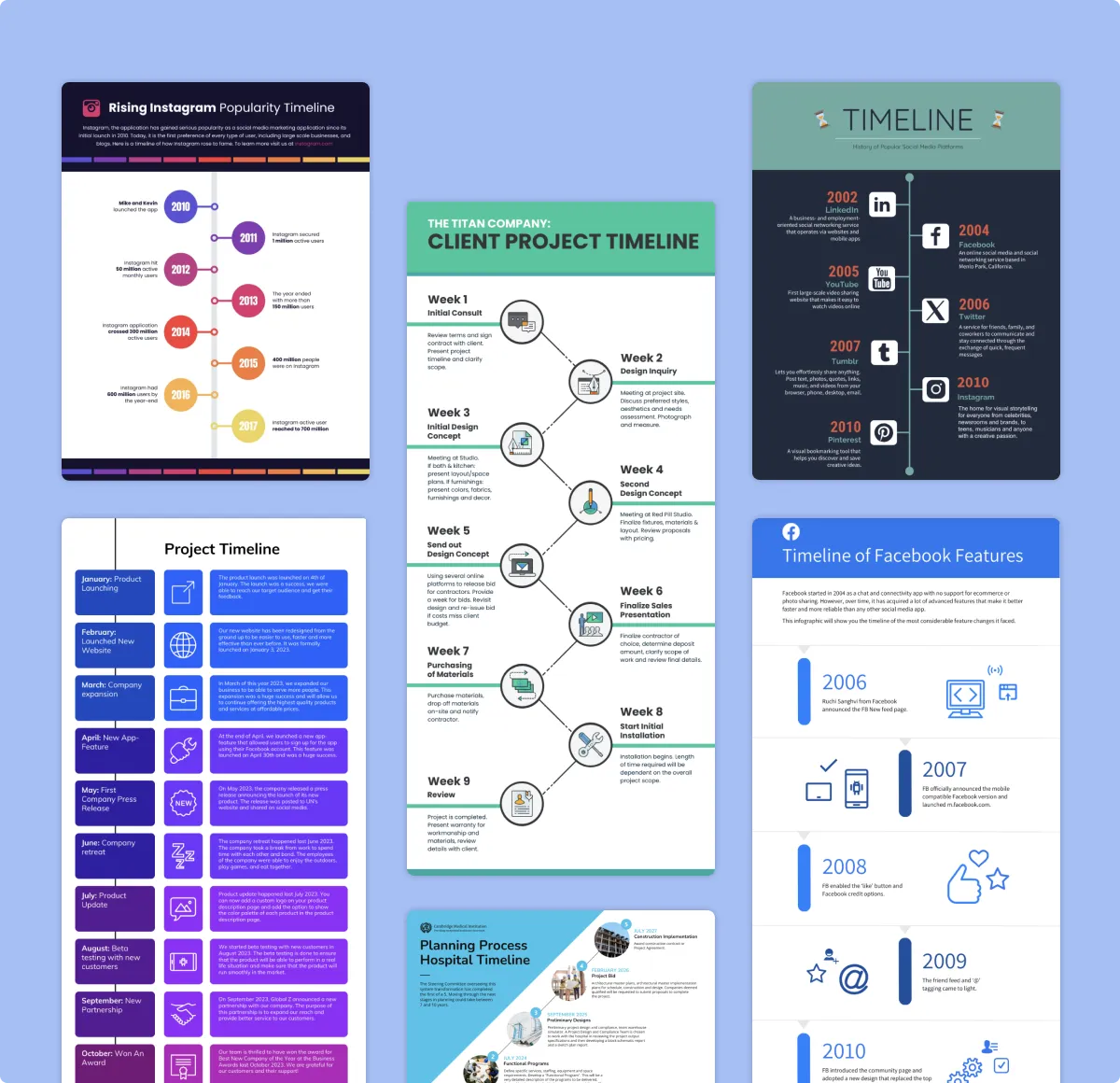 Visualize processes with ease using Venngage's timeline maker