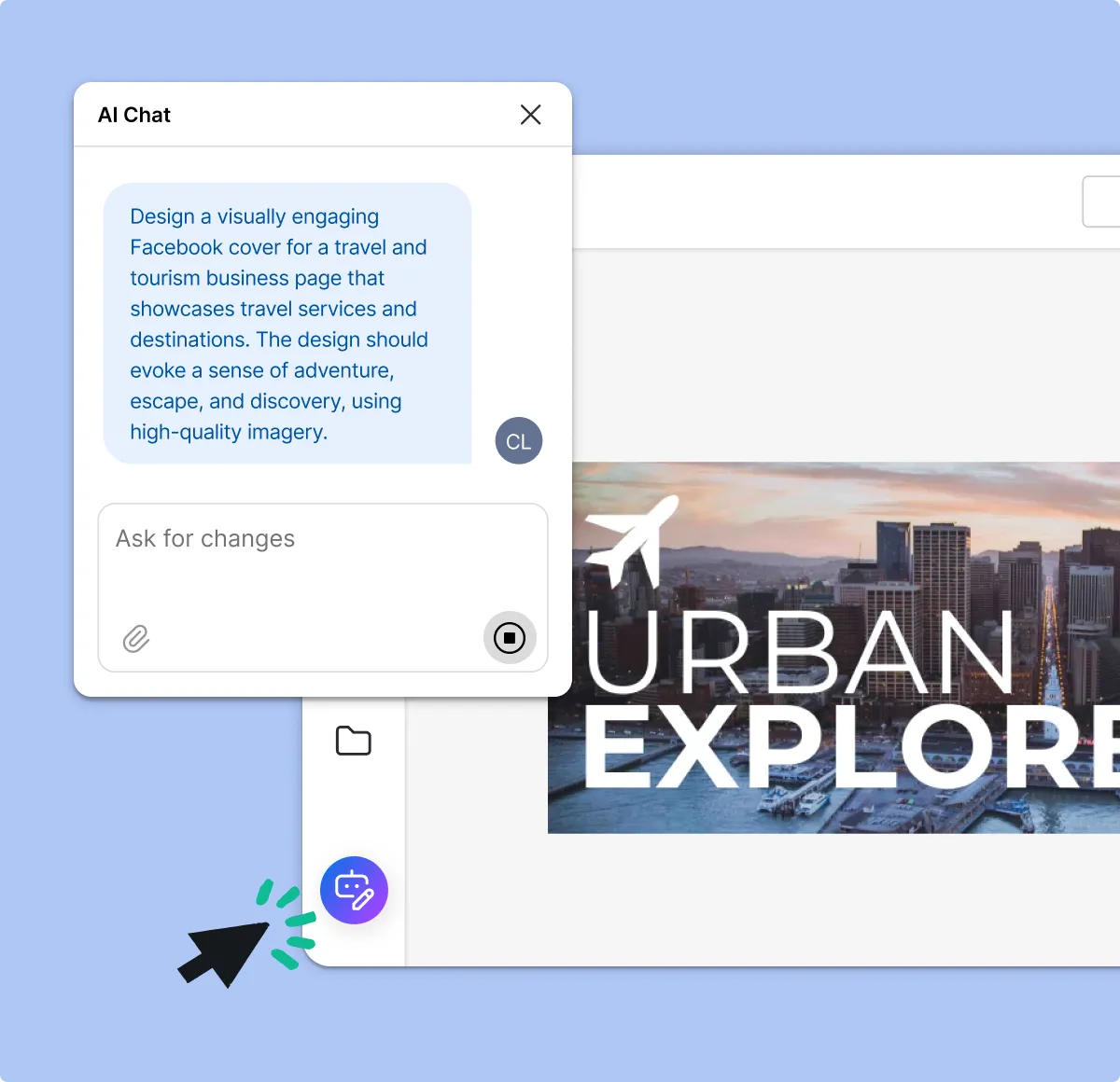 Create Facebook Covers Faster with Venngage's AI-Powered Design Tools
