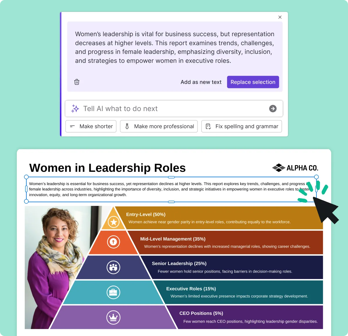 Design smarter pyramid charts with help from AI
