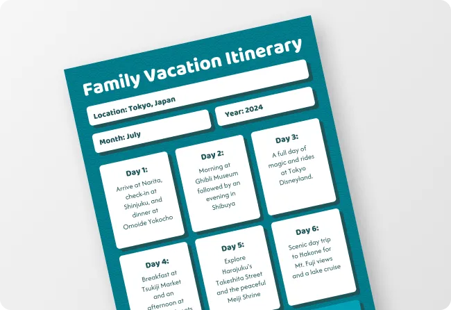 Itinerary Generator