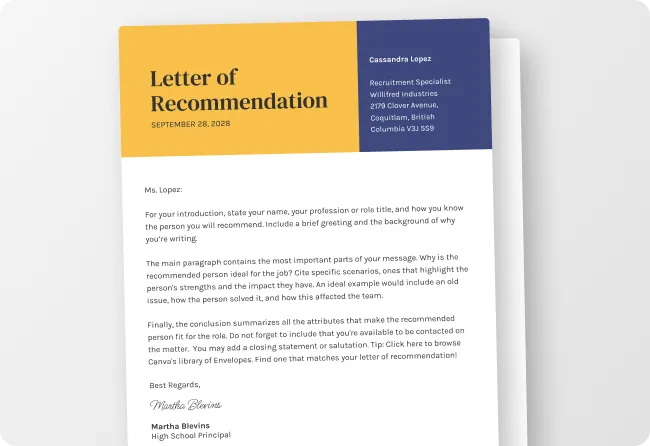 Letter of Recommendation Generator