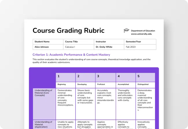 Rubric Generator