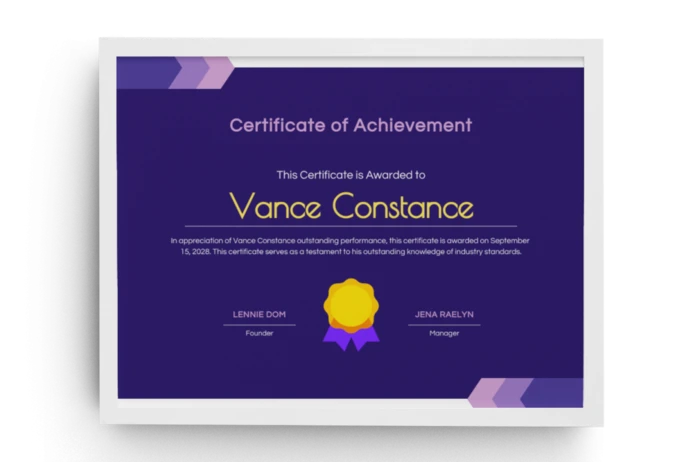 Achievement Certificate Templates