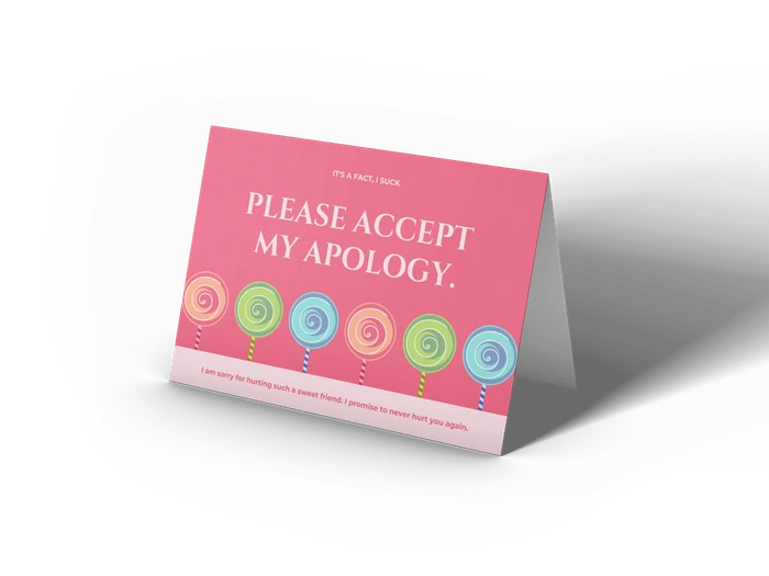 apology card templates