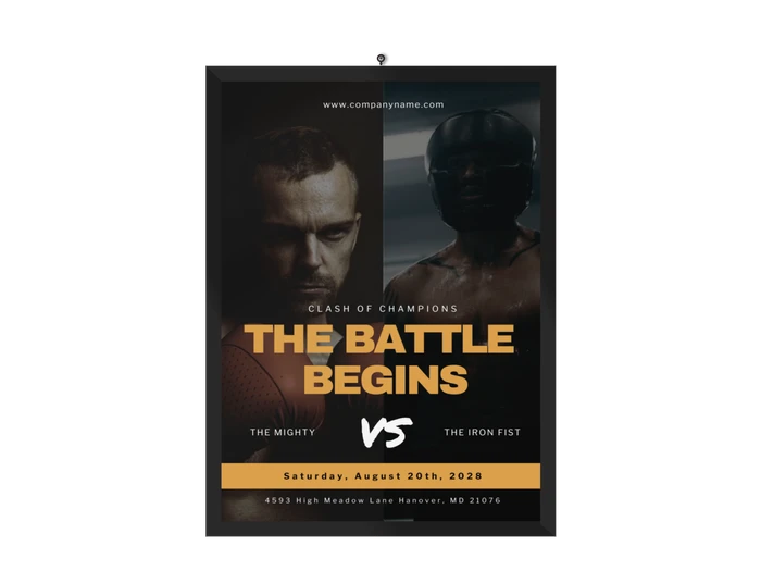 boxing poster templates
