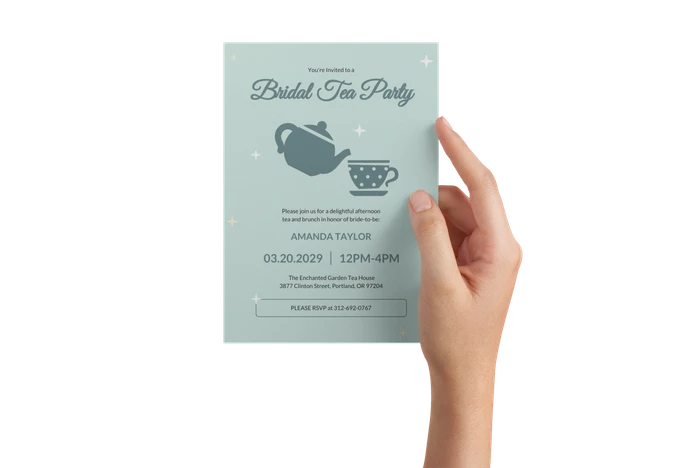 bridal tea invitation templates