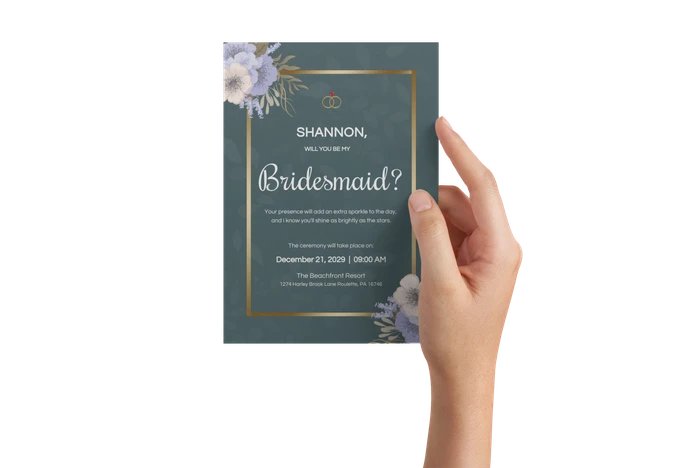 bridesmaid invitation templates