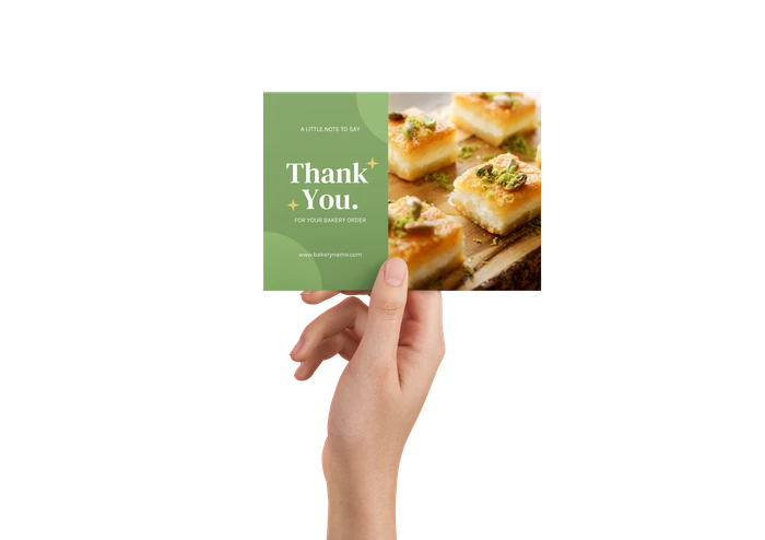 Modelos de cartão postal de agradecimento comercial