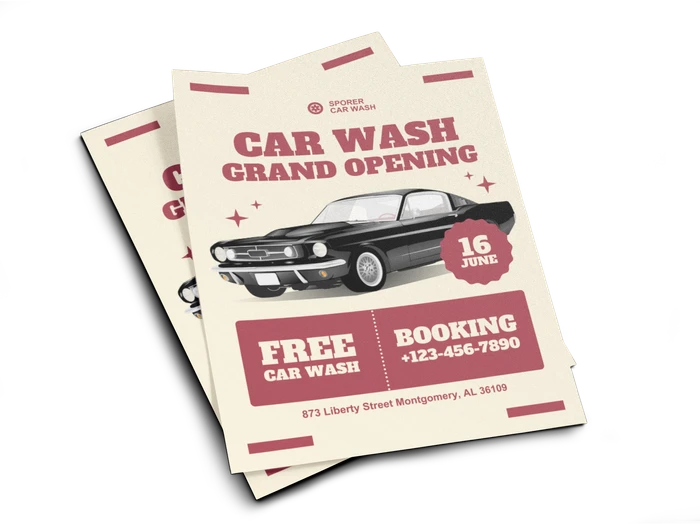 car wash flyer templates