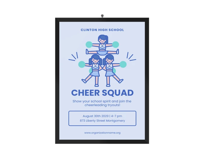 cheerleading poster templates