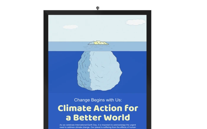 Plantillas de pósteres sobre cambio climático