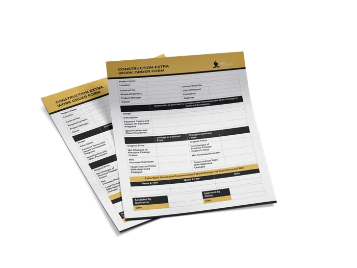 contractor form templates
