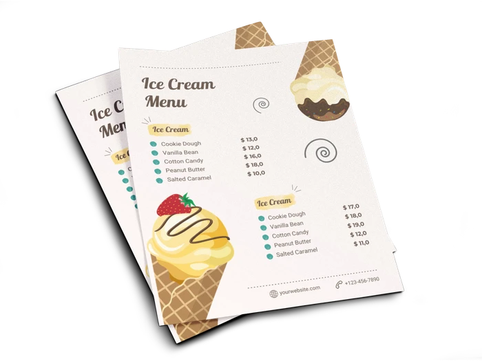 dessert menu templates