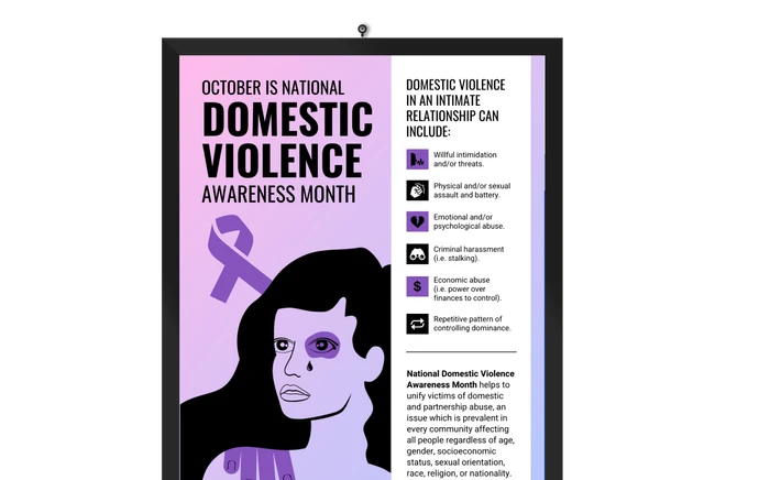 Modelli di poster di violenza domestica