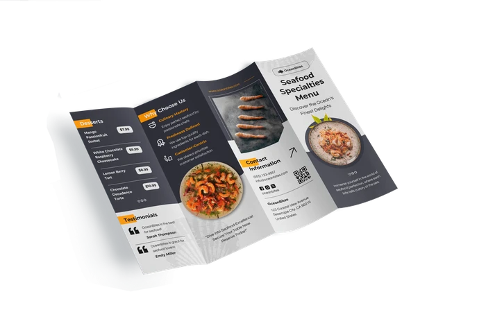 double parallel fold brochure templates