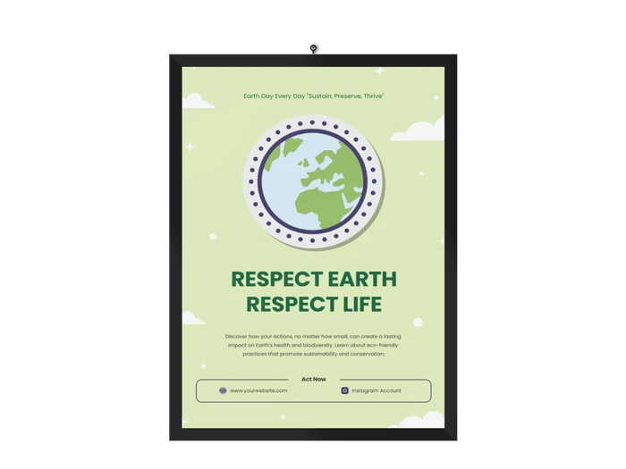 modèles d'affiches pour la journée de la terre