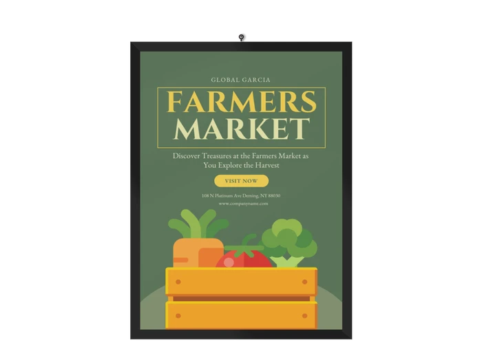 Plantillas de pósteres para el mercado agrícola