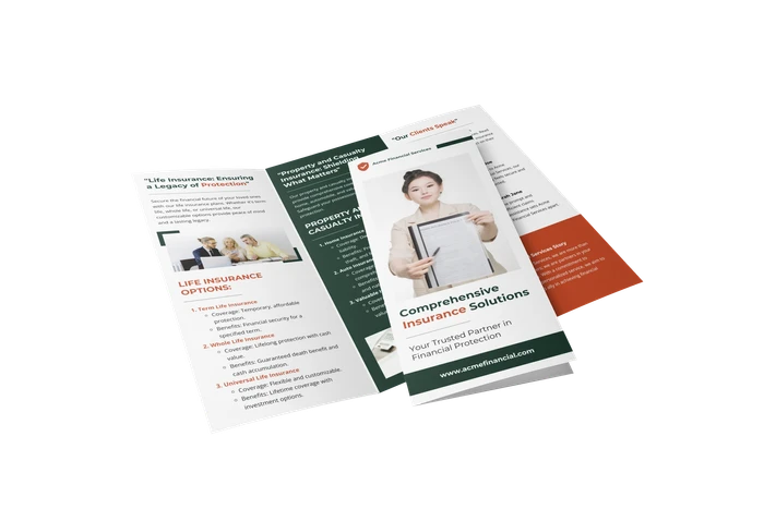 financial services brochure templates