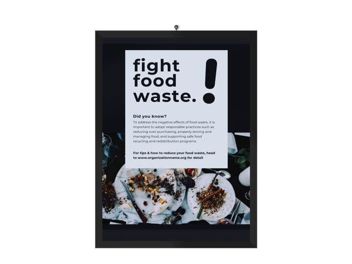 Plantillas de pósteres sobre residuos alimentarios