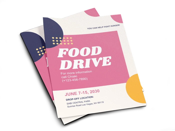 Food Drive Flyer -Vorlagen