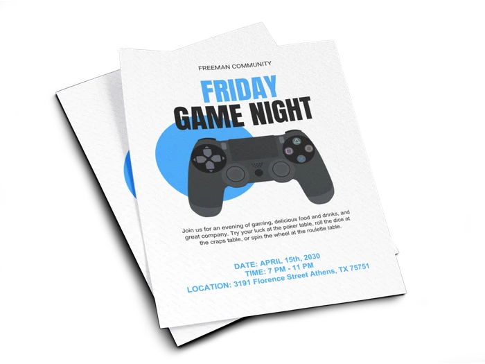 game flyer templates
