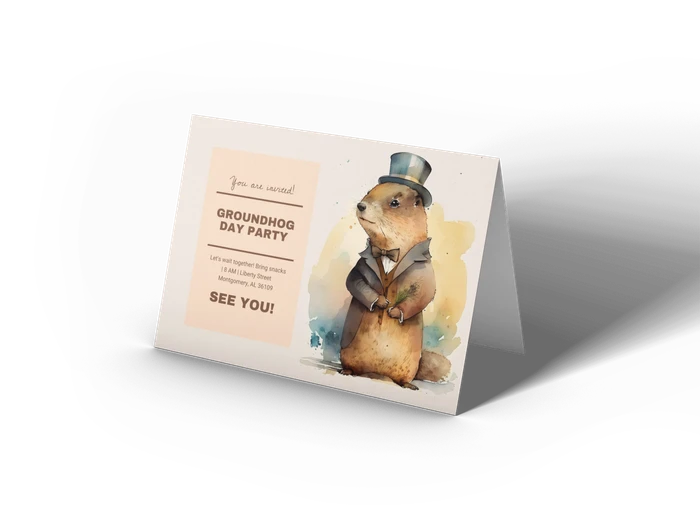 groundhog day card templates