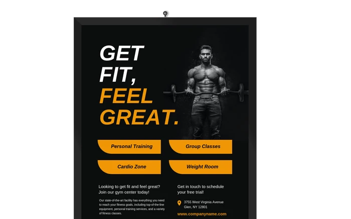 gym poster templates