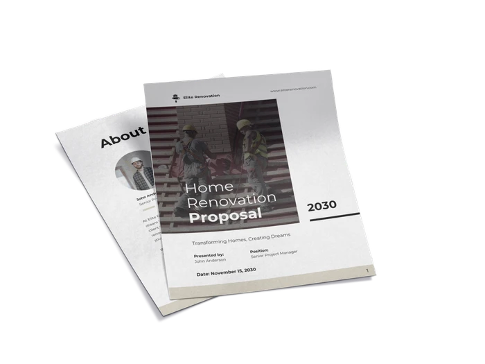 home service proposal templates