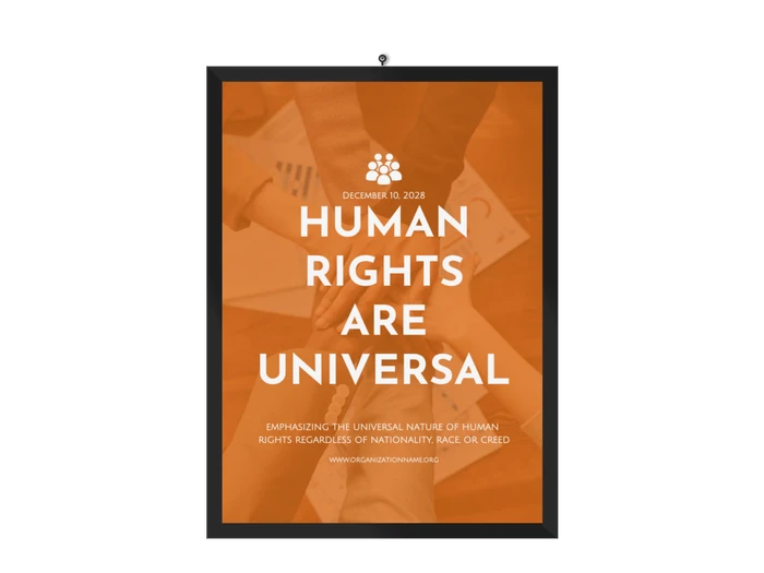 modelos de pôsteres de direitos humanos