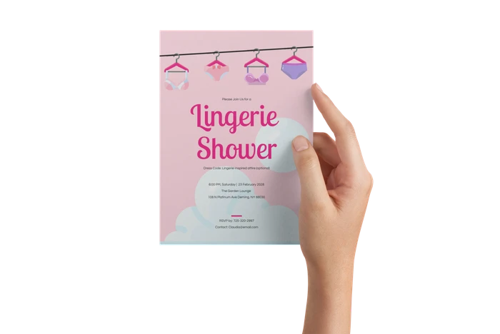 lingerie shower invitation templates