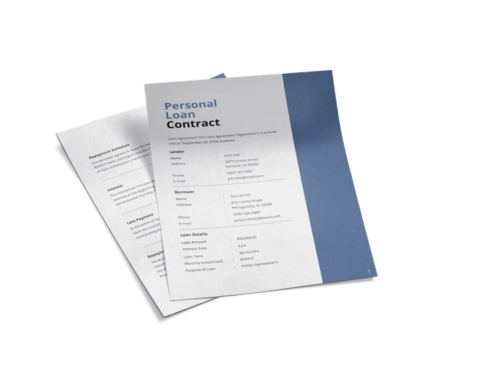 loan contract templates
