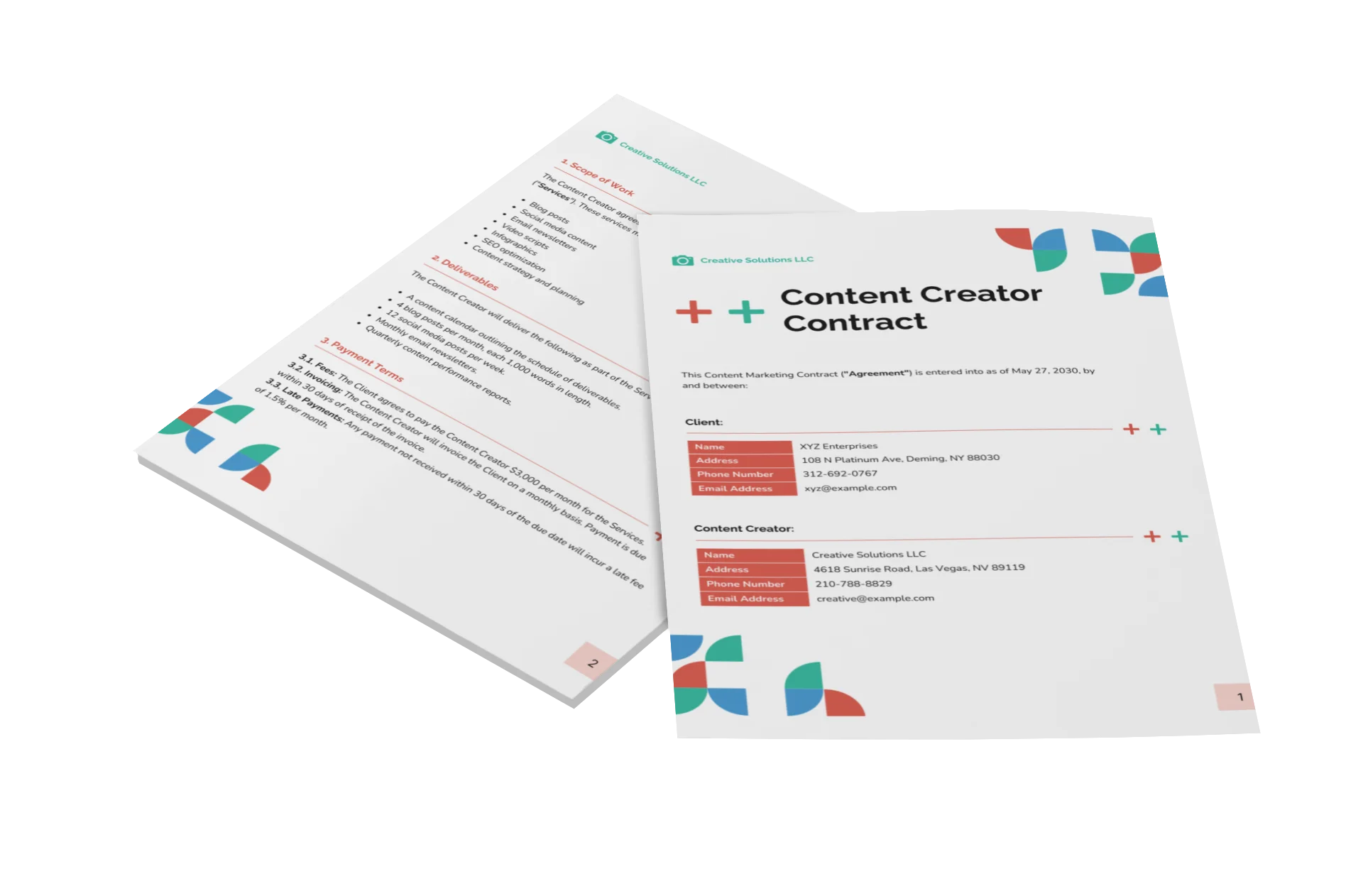 marketing contract templates