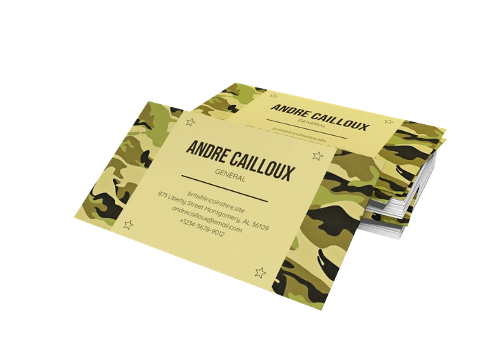 Military Business Card Templates