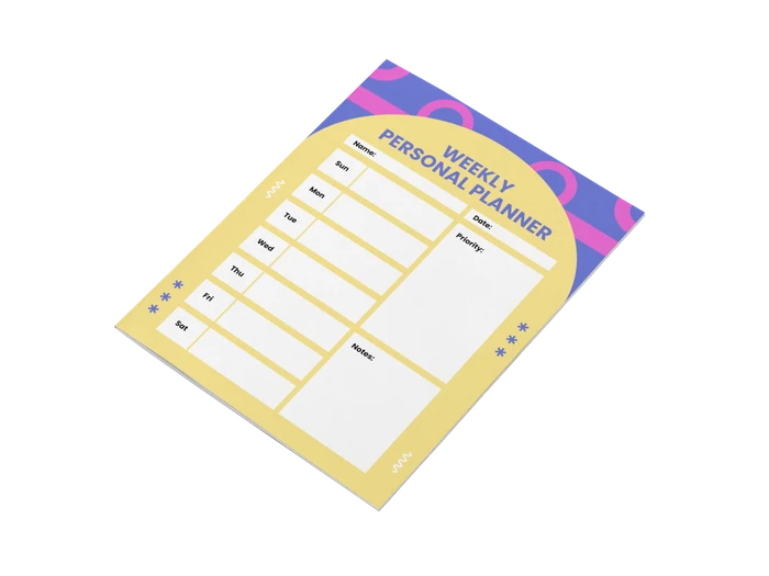 personal planner templates