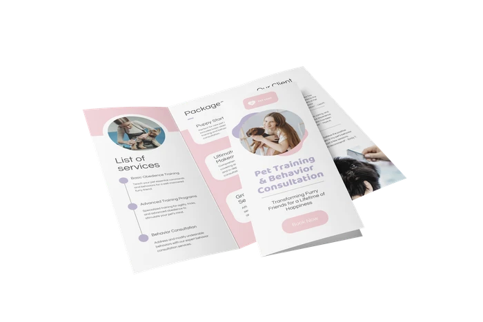 pet services brochure templates