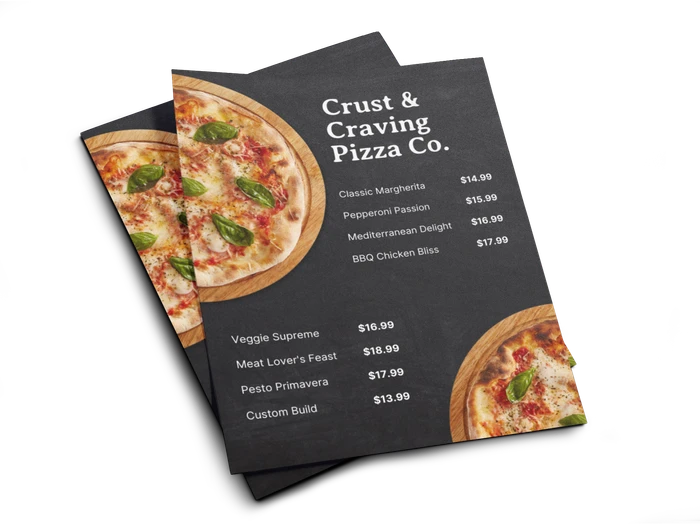 pizza menu templates
